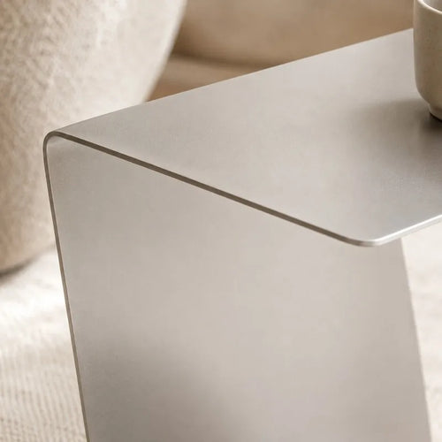 Arcus Brushed Steel Magazine Table