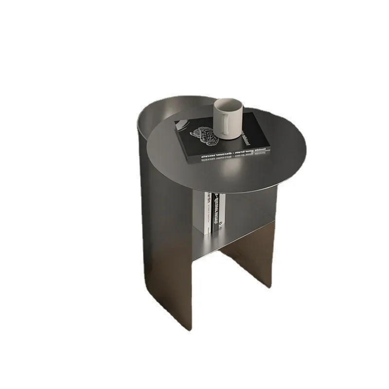 Orbis Brushed Steel Side Table