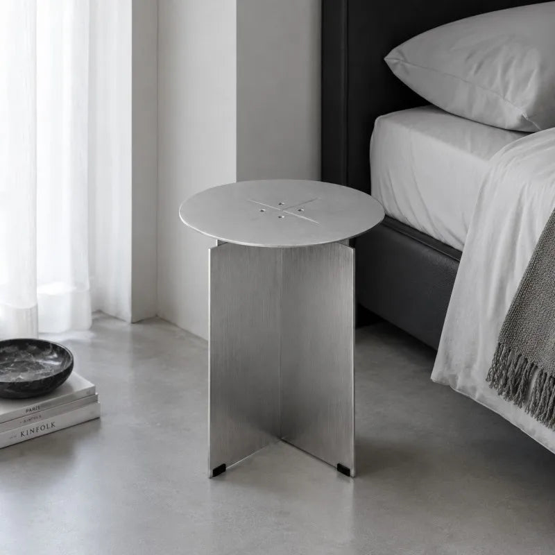 Axis Brushed Steel Side Table