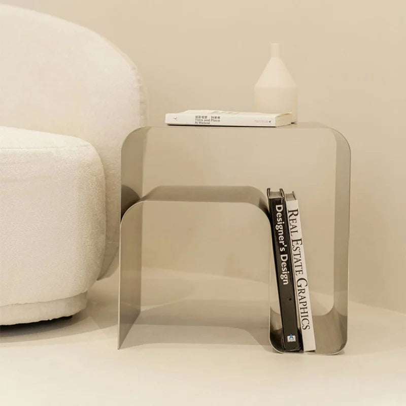 Vetra Brushed Steel Side Table