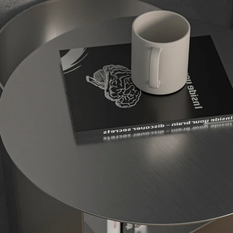 Orbis Brushed Steel Side Table