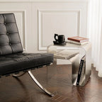 Vetra Brushed Steel Side Table