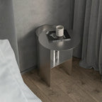 Orbis Brushed Steel Side Table