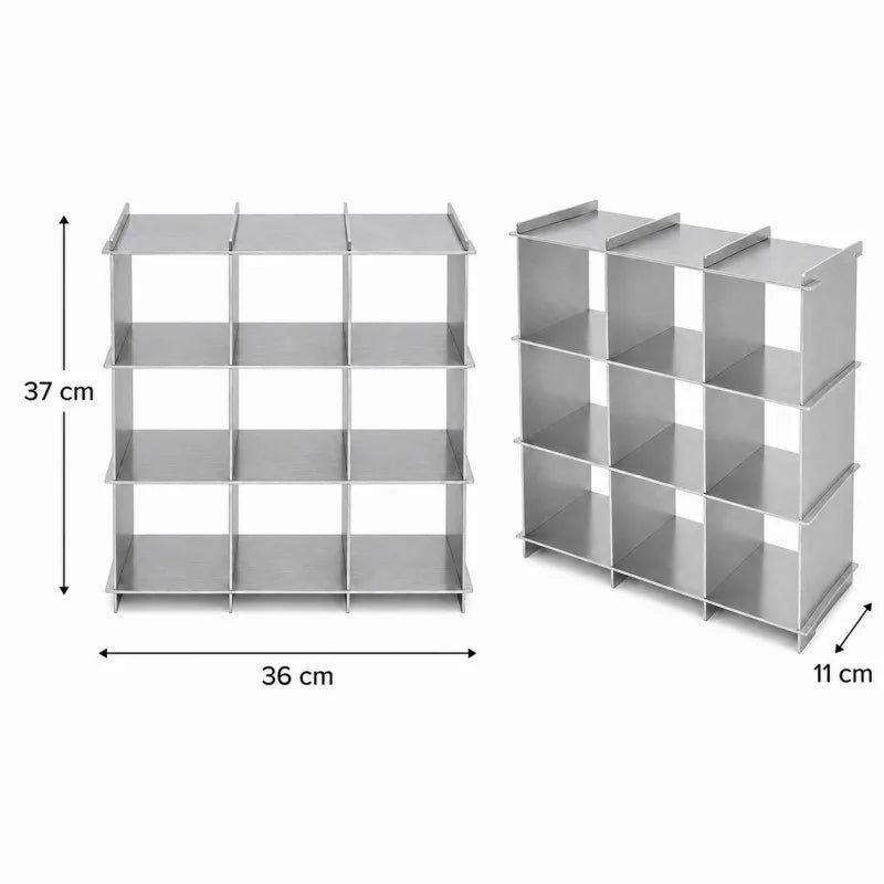 Tessera Brushed Steel Display Shelf