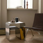 Vetra Brushed Steel Side Table