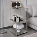 Atria Brushed Steel Three-Tier Shelf