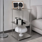 Atria Brushed Steel Three-Tier Shelf