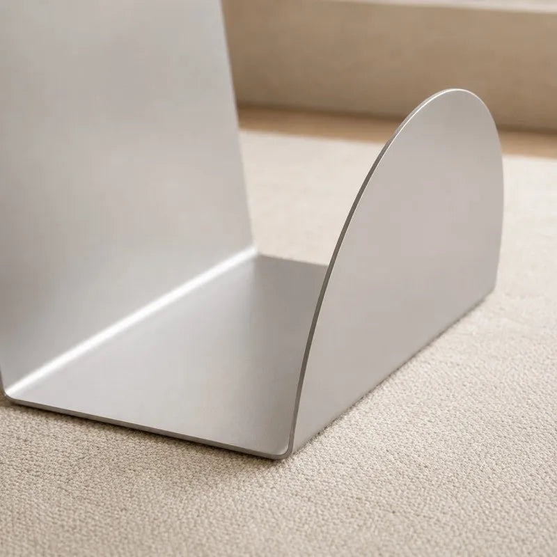 Arcus Brushed Steel Magazine Table
