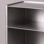 Cubo Brushed Steel Side Table