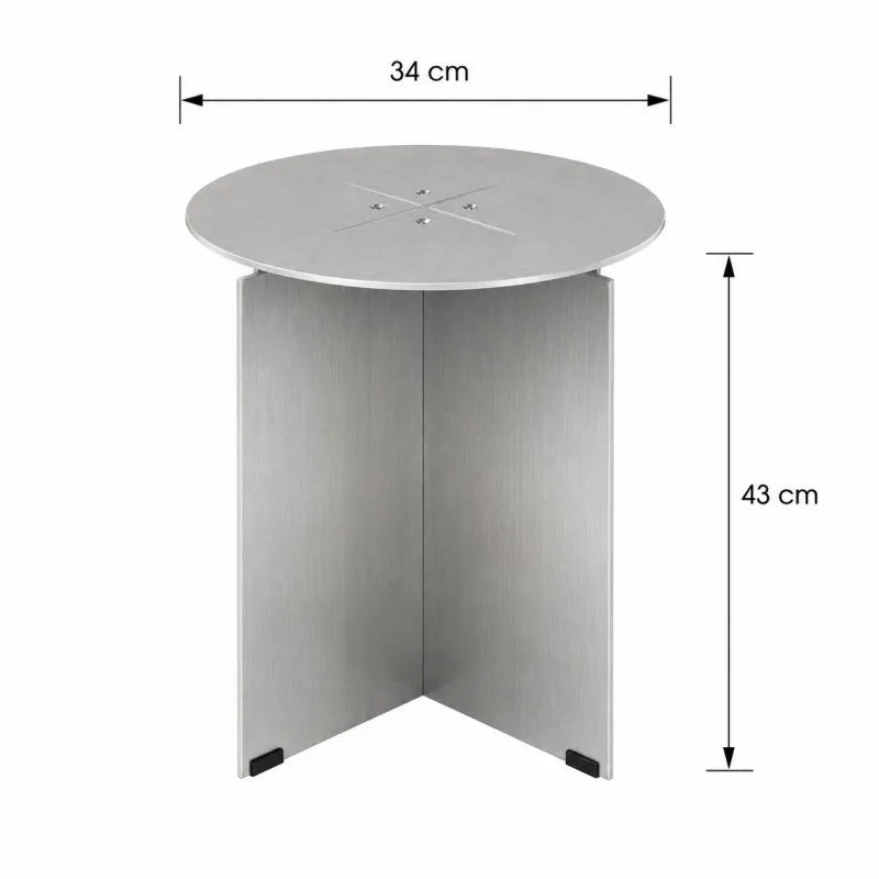 Axis Brushed Steel Side Table