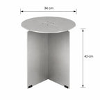 Axis Brushed Steel Side Table