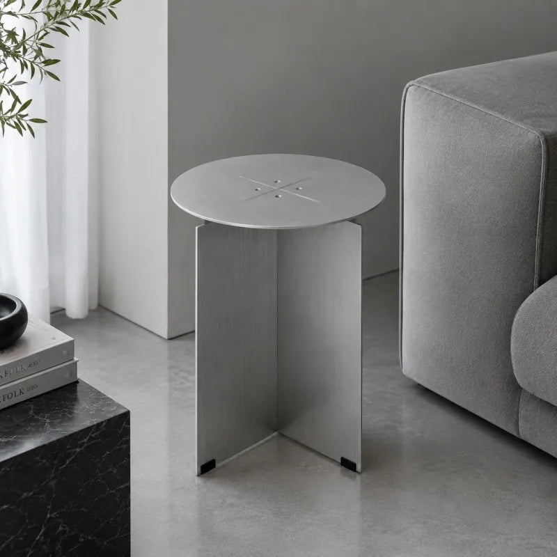 Axis Brushed Steel Side Table