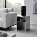 Cubo Brushed Steel Side Table