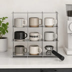 Tessera Brushed Steel Display Shelf